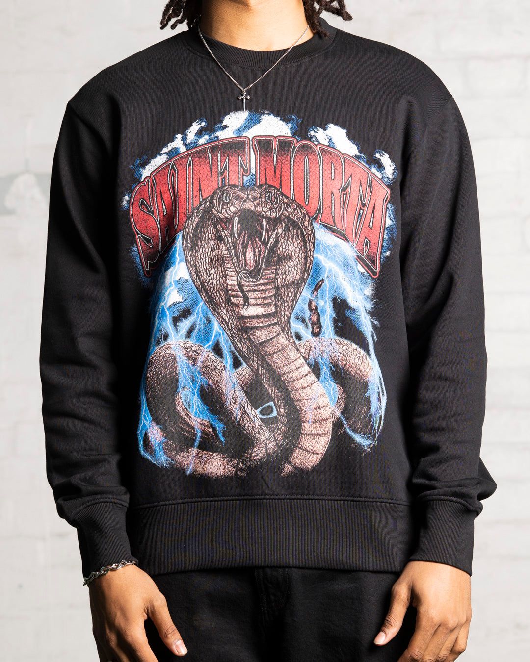 Saint Morta Cobra Crewneck Black sold by Culture Kings product image thumbnail 3