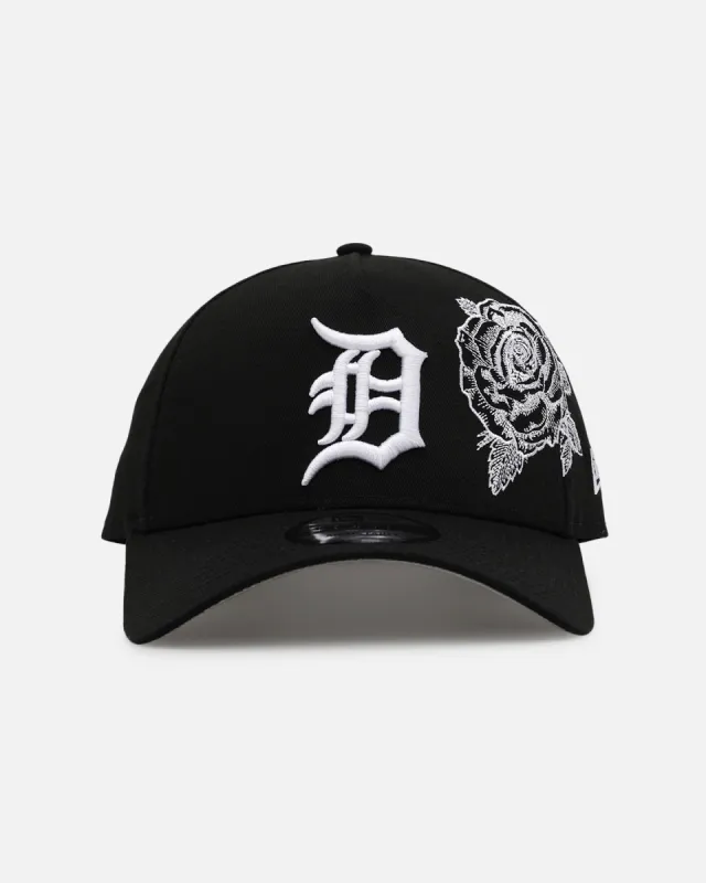 New Era Detroit Tigers 'Ornate Rose' 9FORTY A-Frame Snapback Black/White sold by Culture Kings