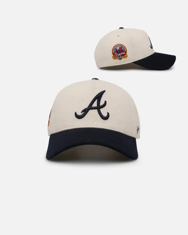 47 Brand Atlanta Braves Wooly Sure Shot Offside DT Snapback Natural/Navy sold by Culture Kings
