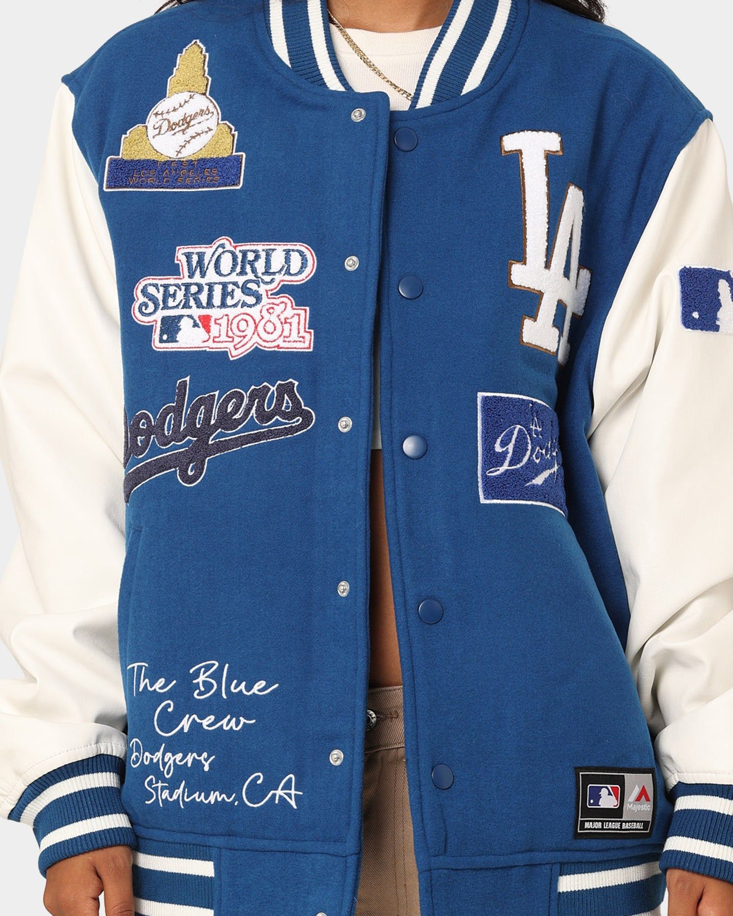 Majestic Athletic Los Angeles Dodgers Multi Hit Varsity Jacket Royal sold by Culture Kings product image thumbnail 4