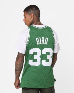 Mitchell & Ness Larry Bird Boston Celtics #33 Swing Jersey Kelly Green sold by Culture Kings