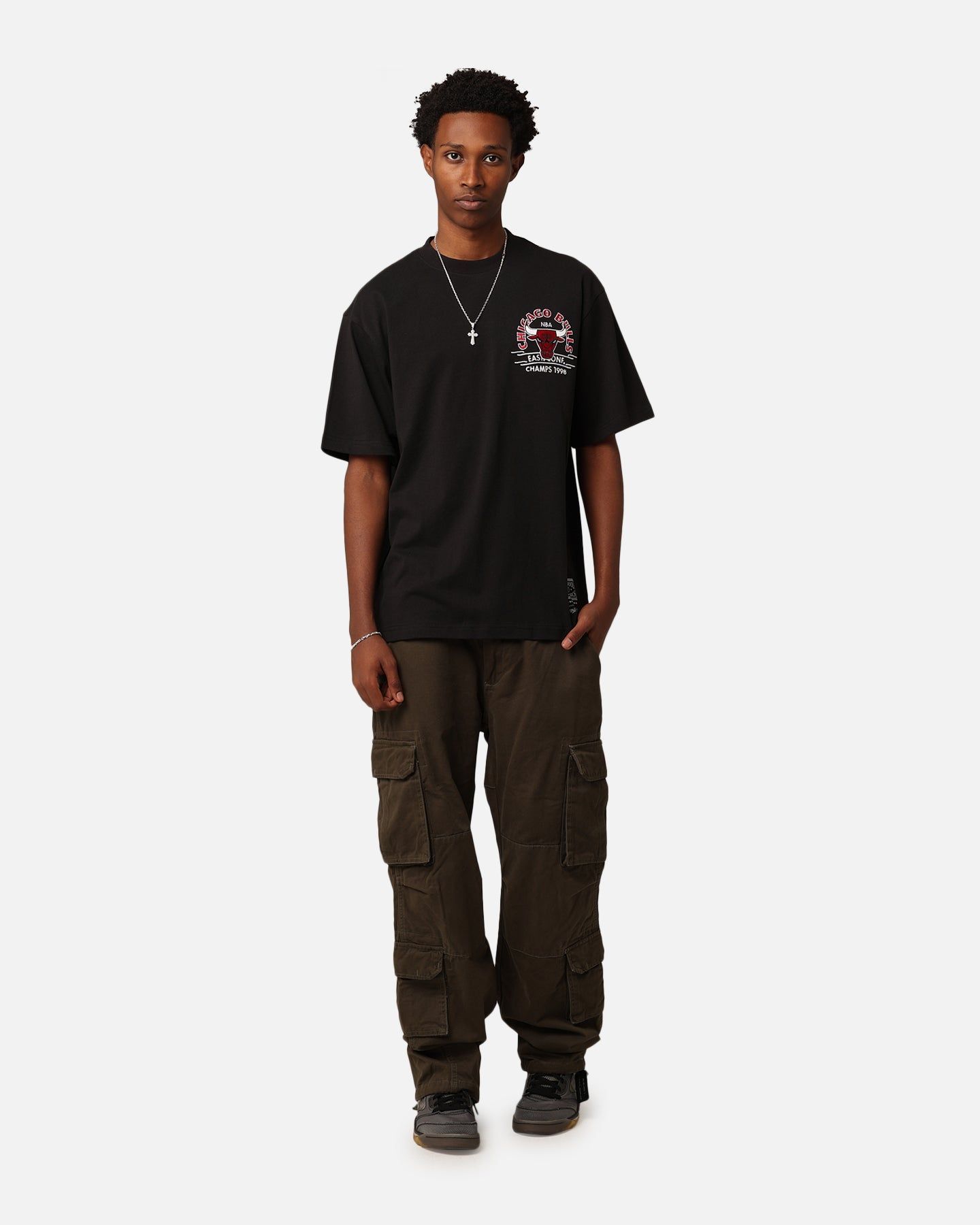 Mitchell & Ness Chicago Bulls Arch T-Shirt Faded Black sold by Culture Kings product image thumbnail 3