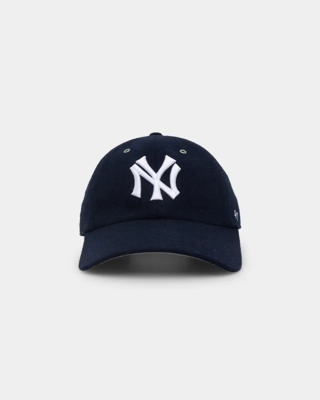 47 Brand New York Yankees Wooly '47 Clean Up Strapback Navy sold by Culture Kings