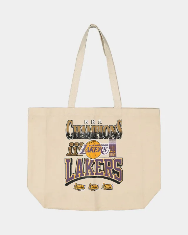 Mitchell & Ness Los Angeles Lakers Graphic Tote Bag Cream sold by Culture Kings