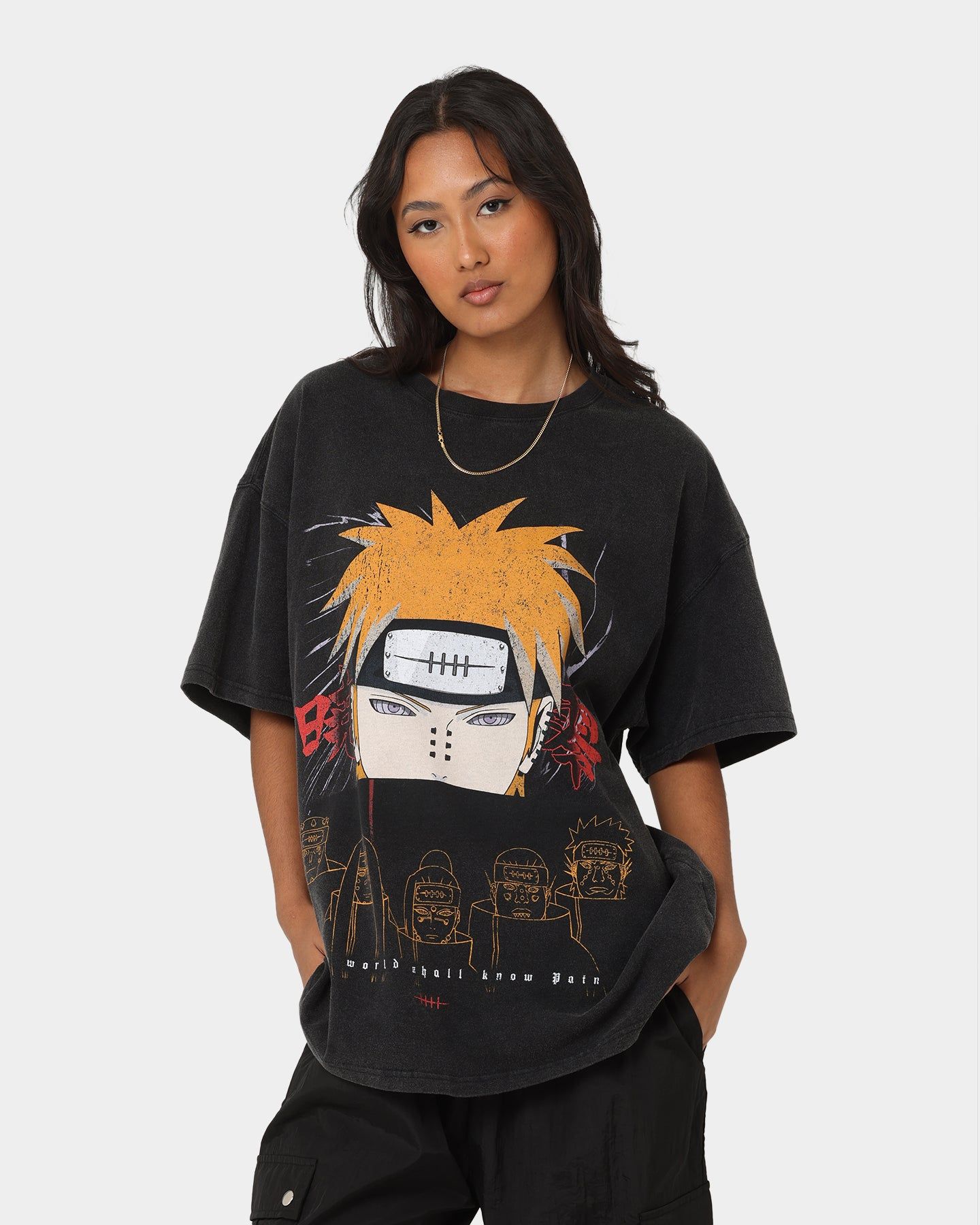 Goat Crew X Naruto Pain Heavyweight Vintage T-Shirt Vintage Black sold by Culture Kings