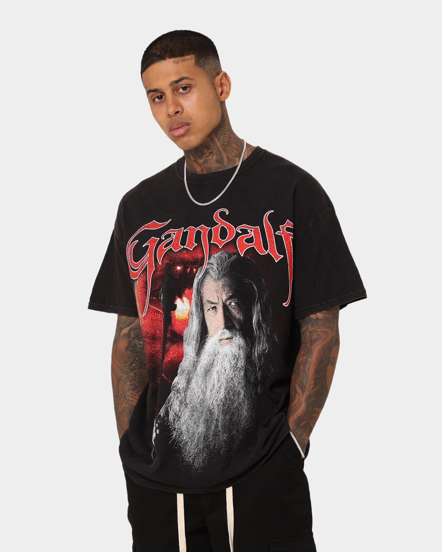 American Thrift X The Lord Of The Rings Gandalf Vintage T-Shirt Black Wash sold by Culture Kings