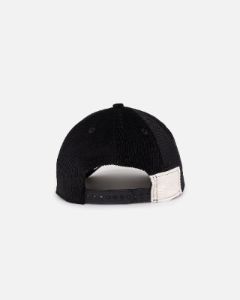 New Era Los Angeles Lakers 'Patchwork Corduroy' 9FORTY A-Frame Snapback Black/Cream sold by Culture Kings