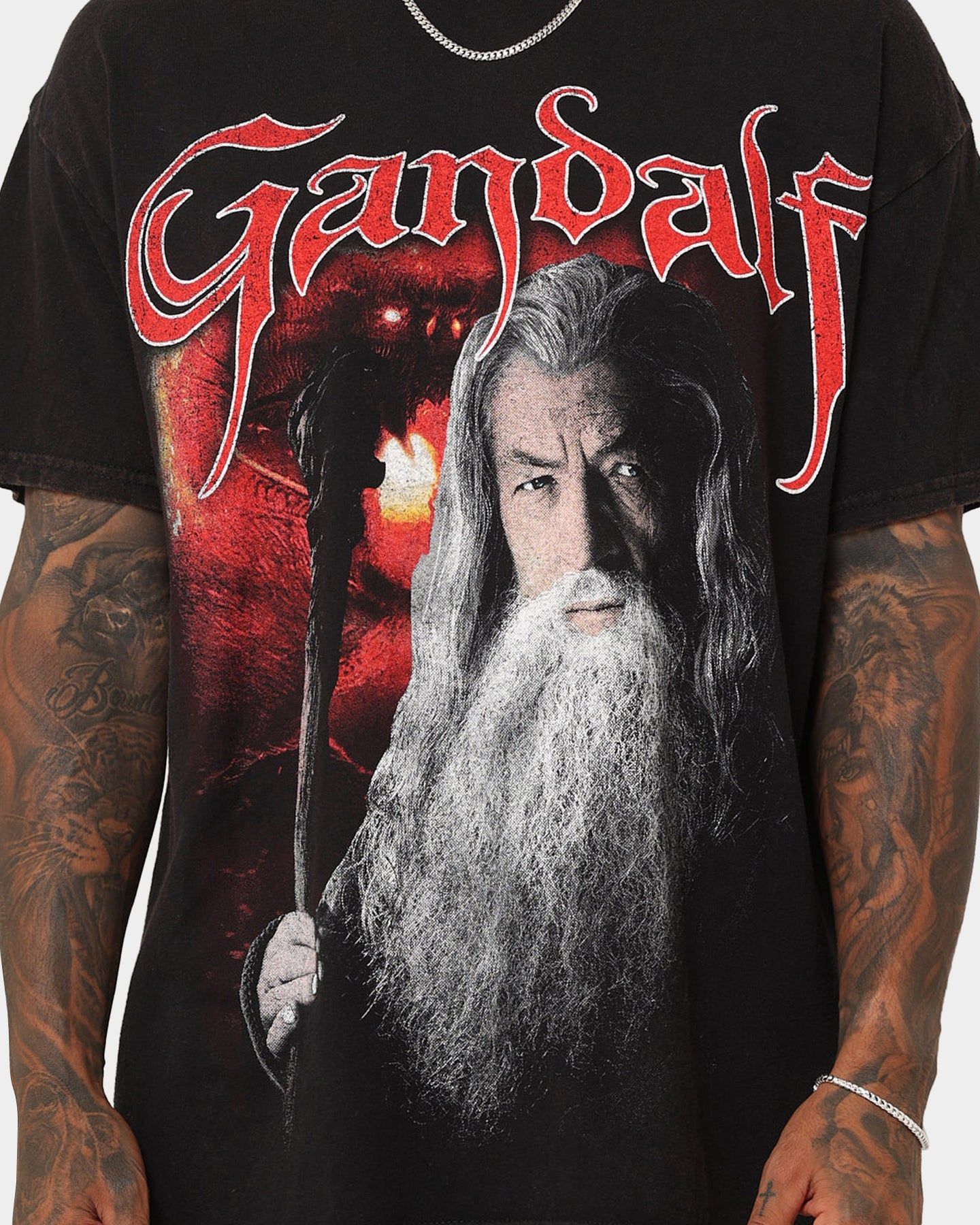 American Thrift X The Lord Of The Rings Gandalf Vintage T-Shirt Black Wash sold by Culture Kings product image thumbnail 4