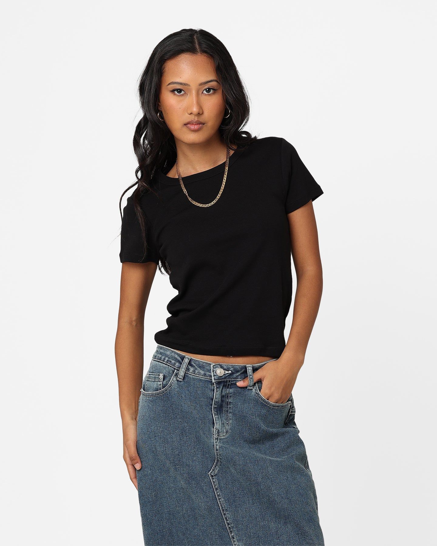 AS Colour Women's Organic Rib T-Shirt Black sold by Culture Kings
