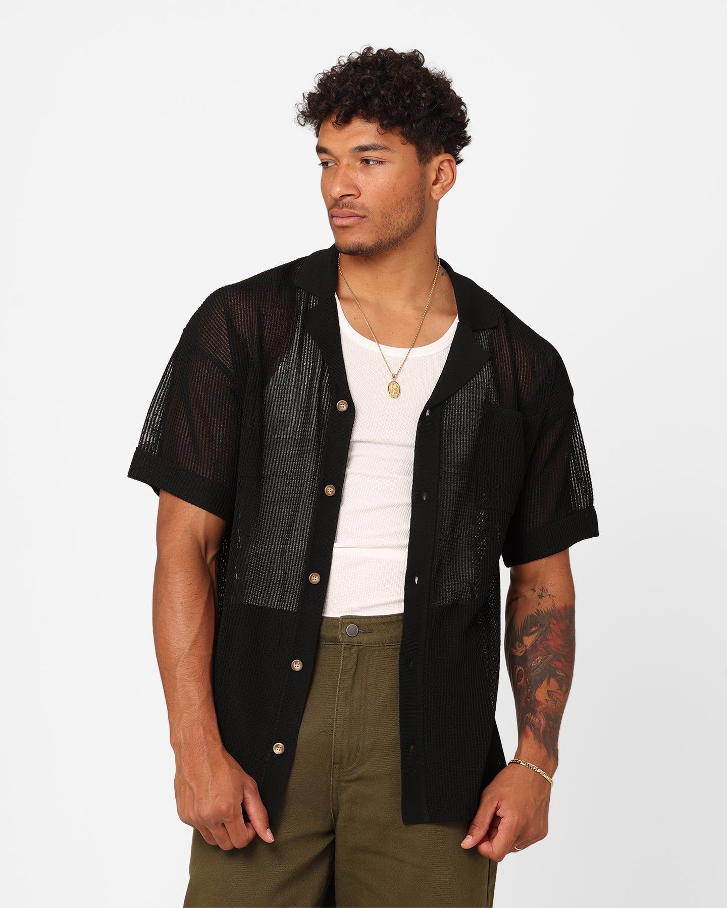 XXIII Ryda Button Up Shirt Black sold by Culture Kings