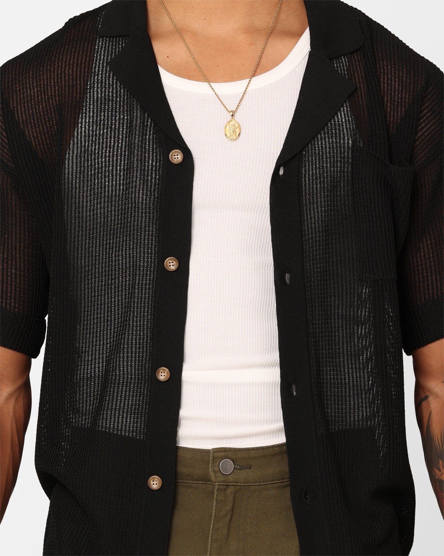 XXIII Ryda Button Up Shirt Black sold by Culture Kings product image thumbnail 3