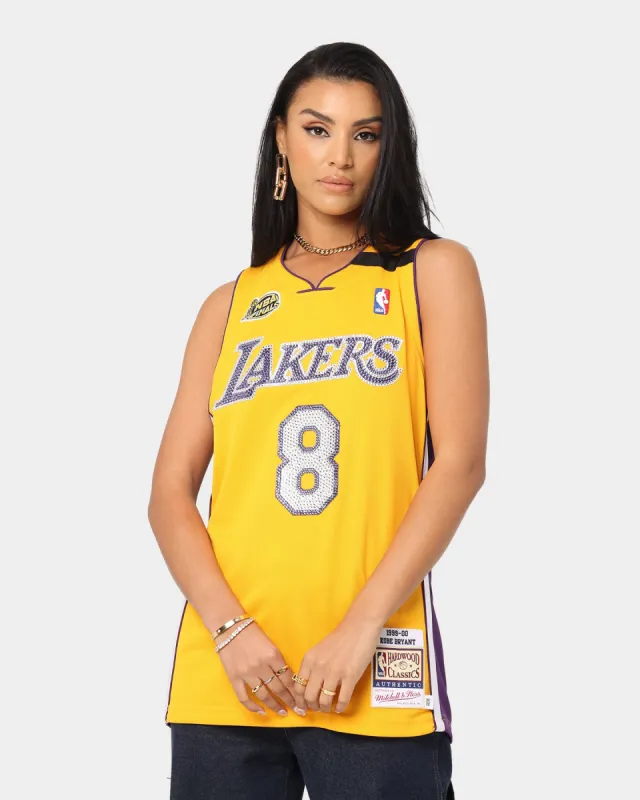 Mitchell & Ness Mitchell & Ness X Swarovski Los Angeles Lakers Kobe Bryant #8 '99-'00 Crystal Jersey Yellow sold by Culture Kings