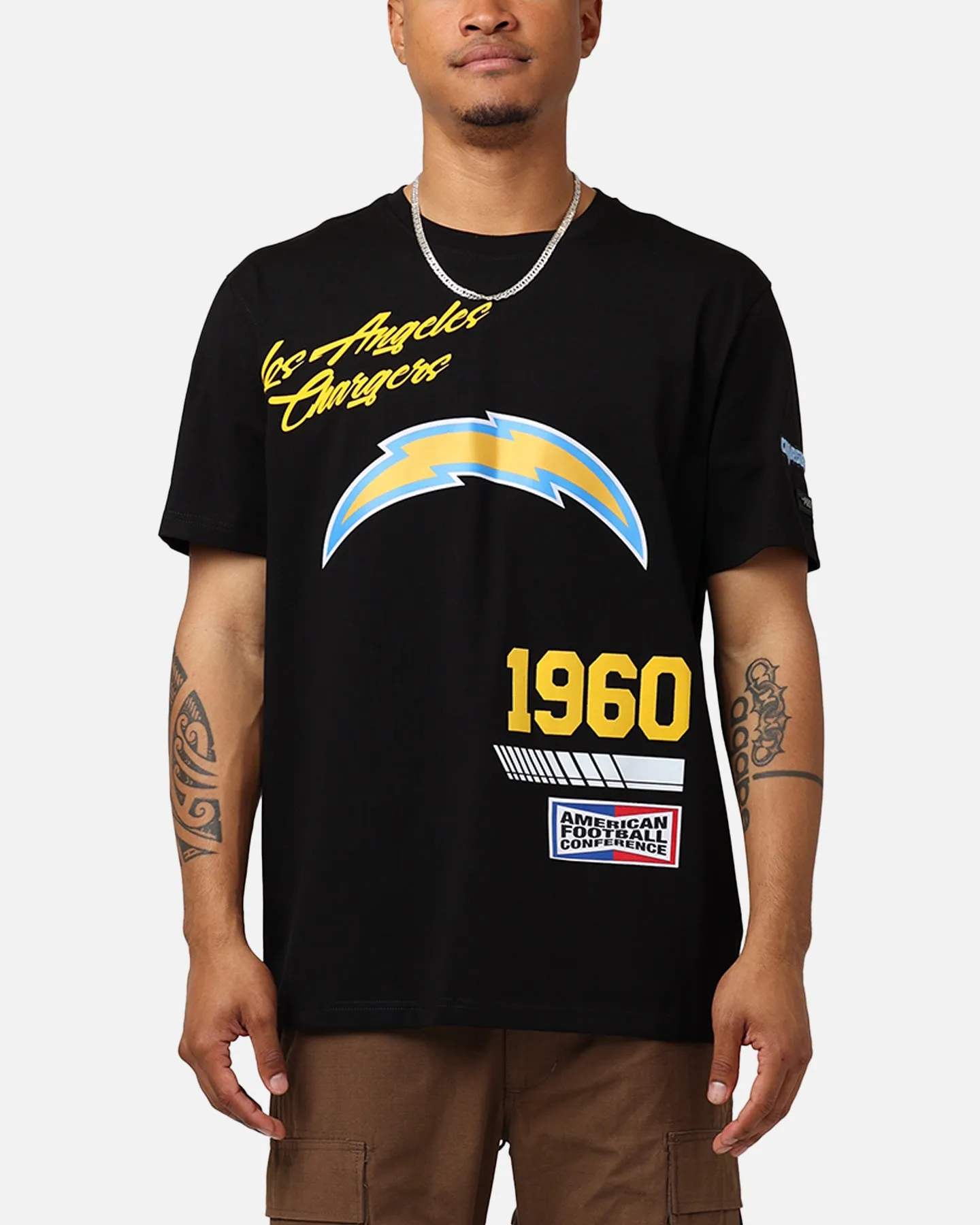 Pro Standard Los Angeles Chargers Fast Lane SJ T-Shirt Black sold by Culture Kings