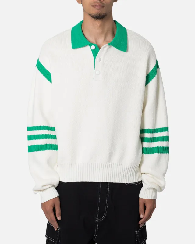 MNML Polo Knit Sweater Green/White sold by Culture Kings