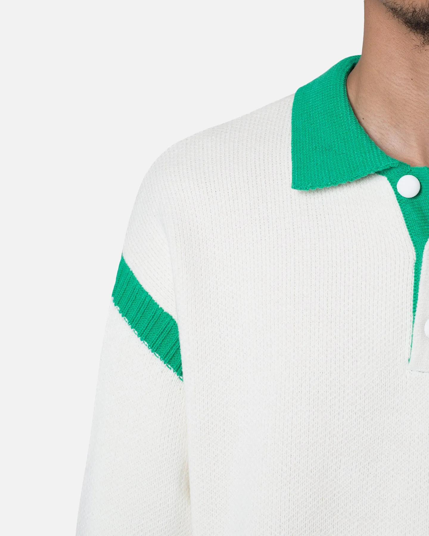 MNML Polo Knit Sweater Green/White sold by Culture Kings product image thumbnail 5