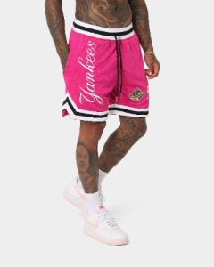 New Era New York Yankees 'Tropical Punch Script Pack' Mesh Shorts Hot Pink sold by Culture Kings