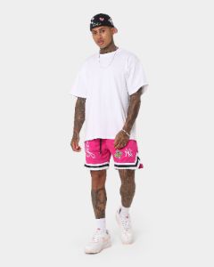 New Era New York Yankees 'Tropical Punch Script Pack' Mesh Shorts Hot Pink sold by Culture Kings