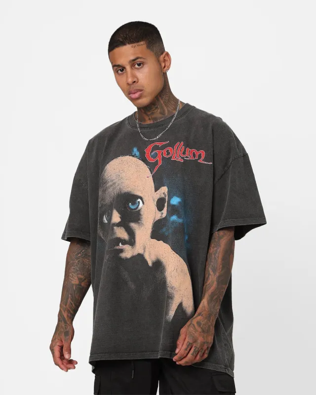 American Thrift X The Lord of The Rings Heavyweight Gollum Vintage T-Shirt Black Wash sold by Culture Kings