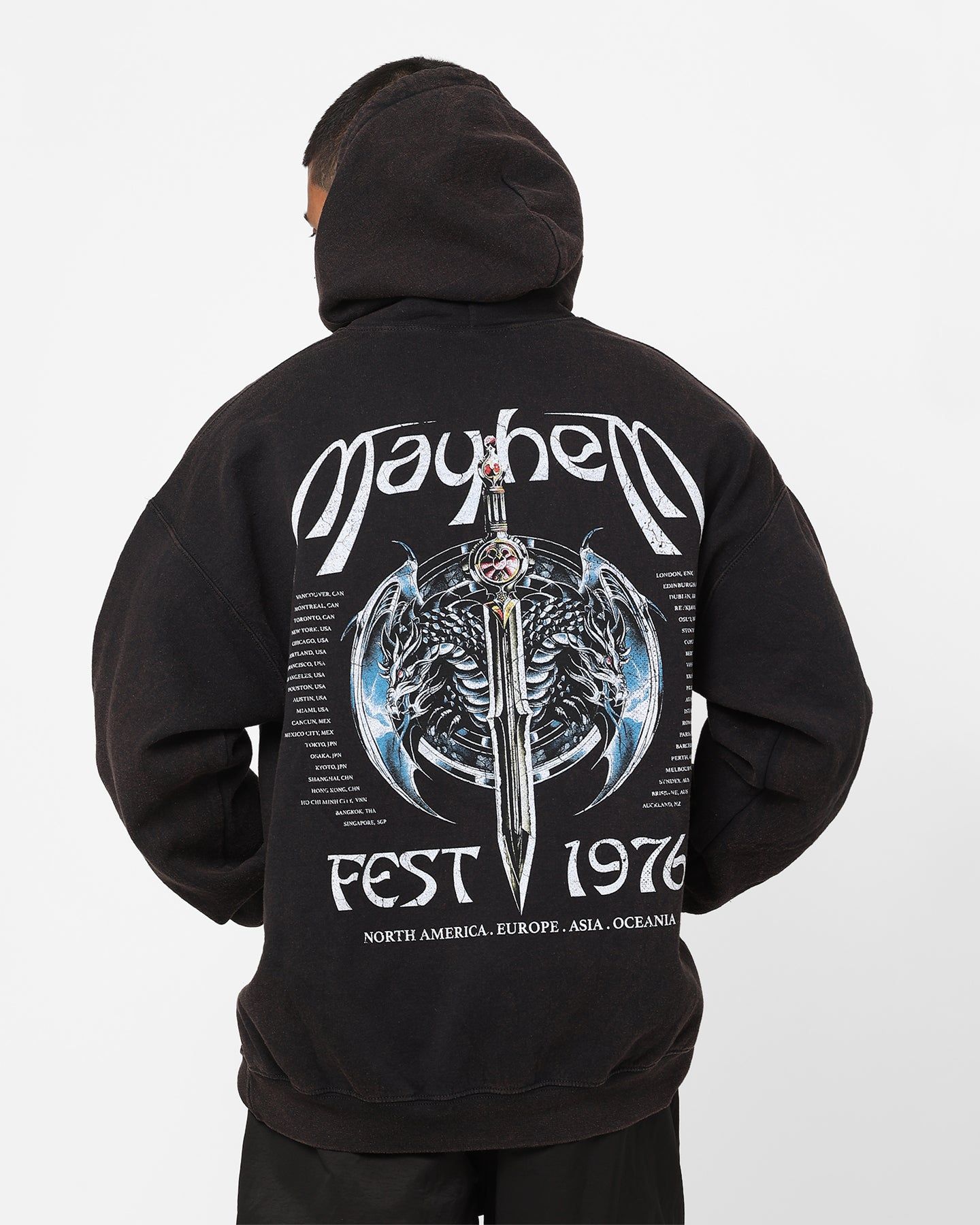 American Thrift Mayhem Fest Hoodie Black Wash sold by Culture Kings product image thumbnail 2