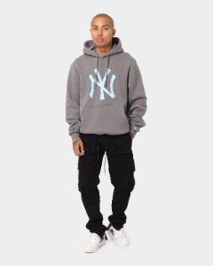 New Era New York Yankees Hoodie Charcoal/Sky Blue sold by Culture Kings