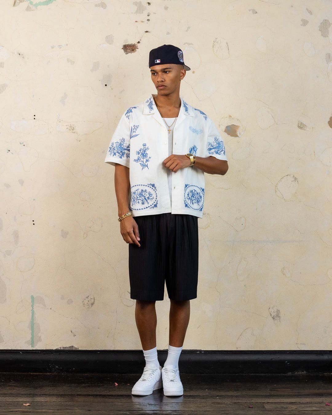 404 Ceramic Embroidered Button Up T-Shirt Ecru sold by Culture Kings product image thumbnail 2