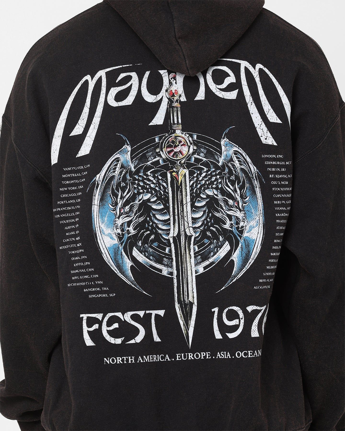 American Thrift Mayhem Fest Hoodie Black Wash sold by Culture Kings product image thumbnail 5