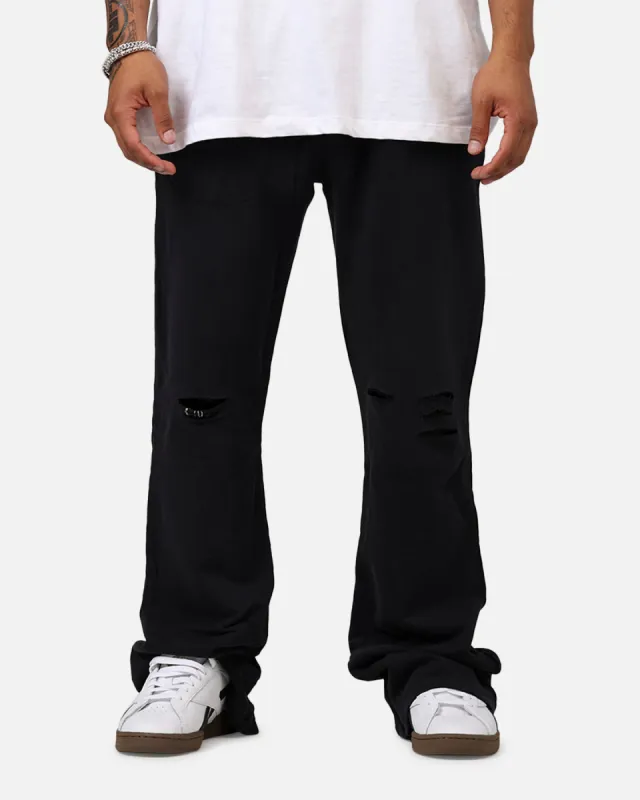 MNML Metal Ring Flared Sweatpants Black sold by Culture Kings