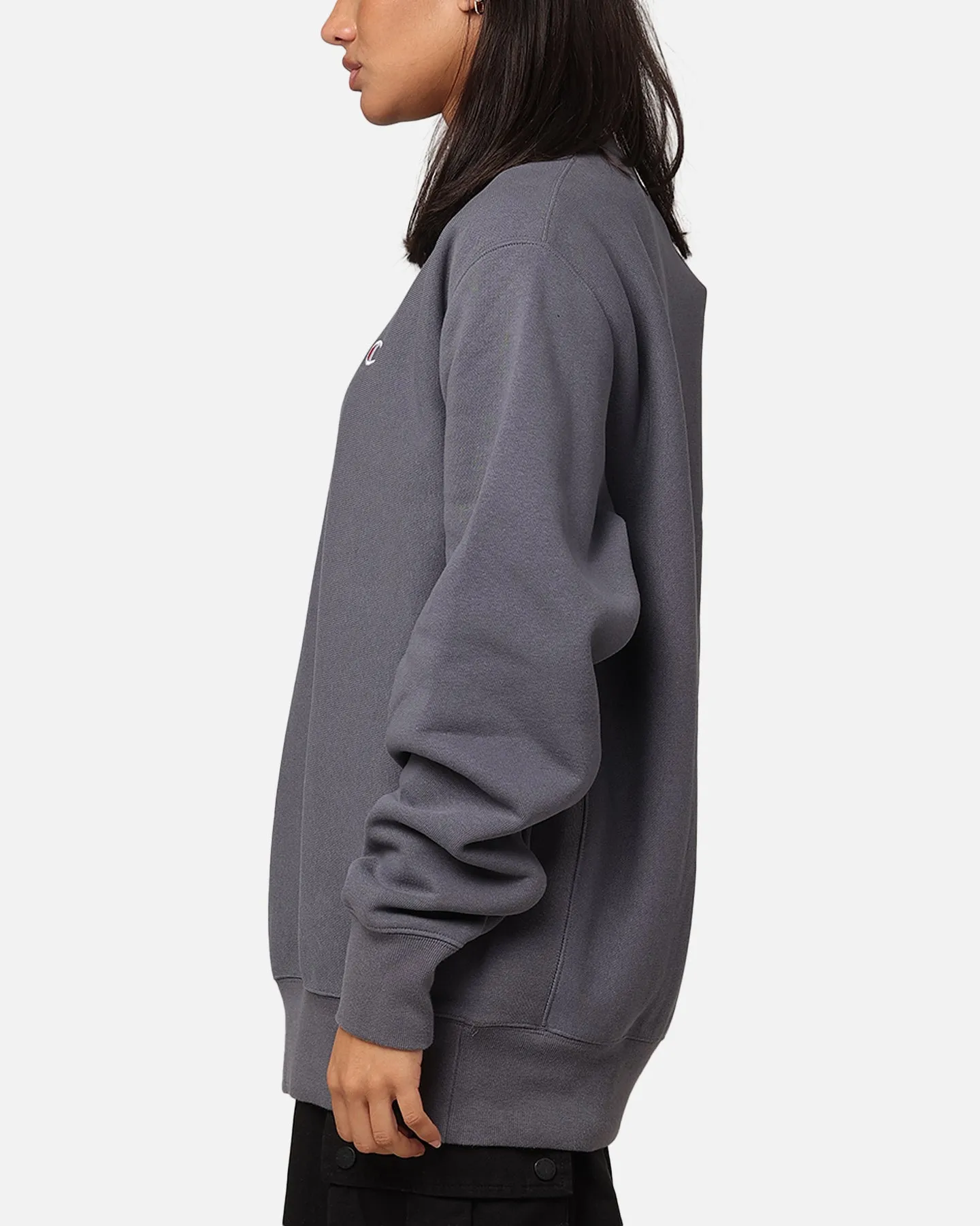 Champion Reverse Weave Small C Crewneck Grey Ocean sold by Culture Kings product image thumbnail 5