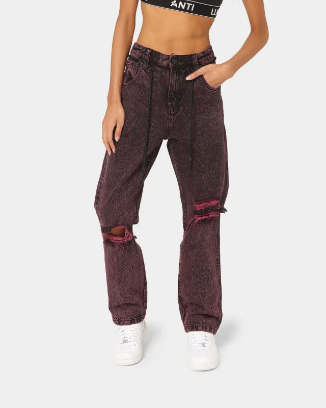 The Anti Order Post Dated Relaxed Jeans Acid Pink sold by Culture Kings