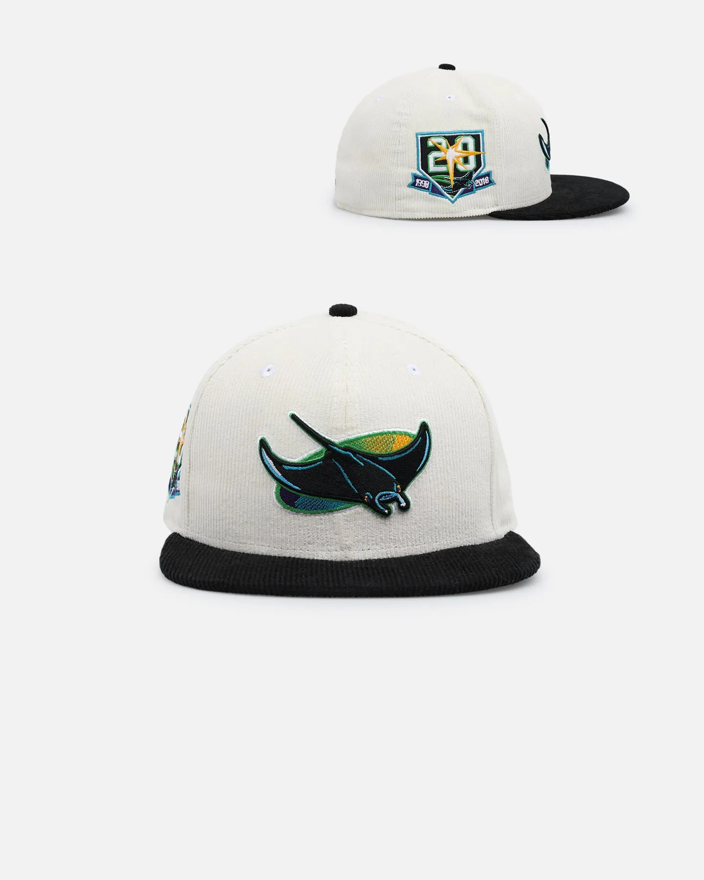 New Era Tampa Bay Rays '2-Tone Corduroy' 59FIFTY Fitted Chrome/Black sold by Culture Kings