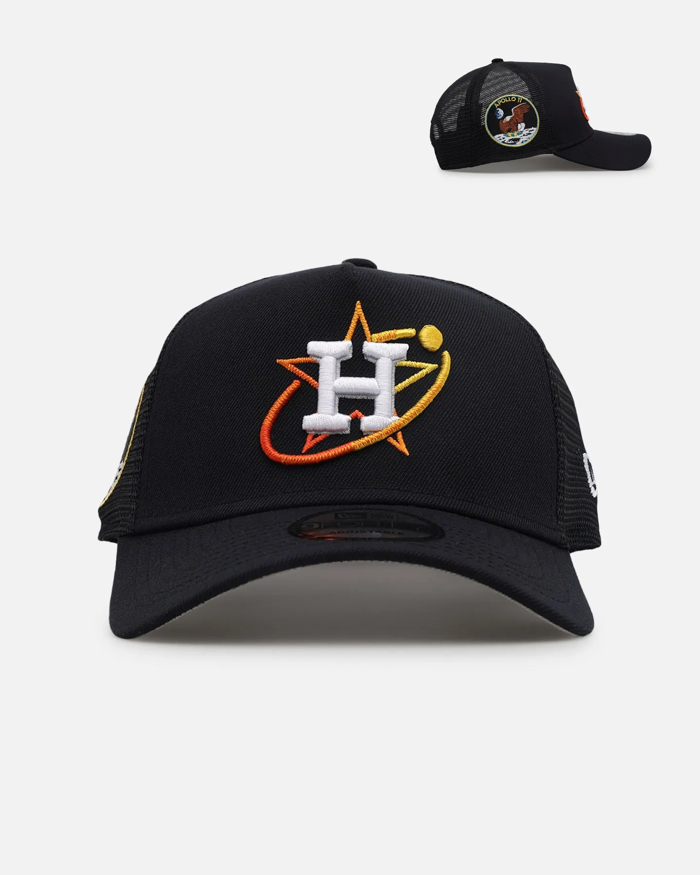 New Era Houston Astros 'Team Color' 9FORTY A-Frame Trucker Snapback OTC sold by Culture Kings