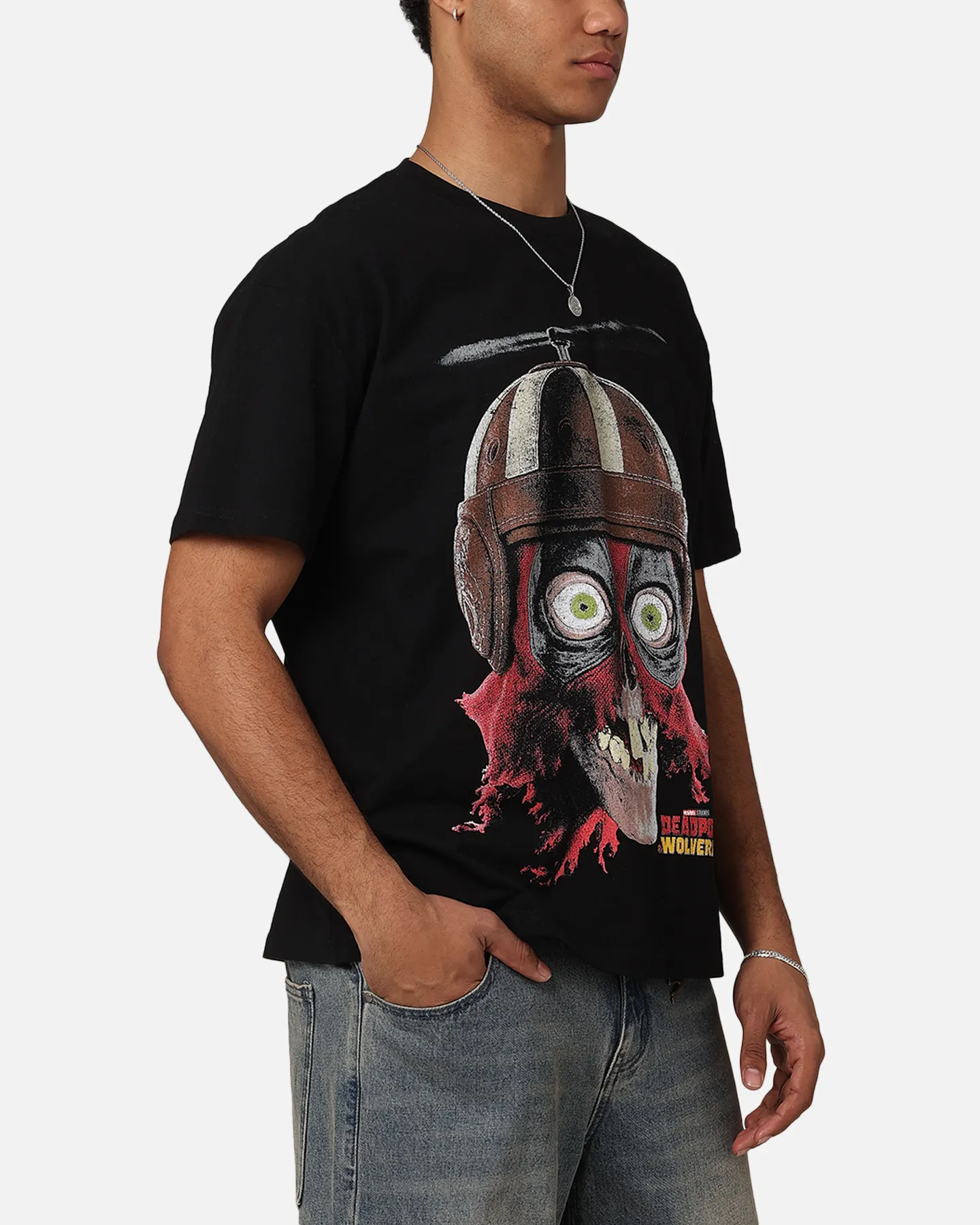 Goat Crew Marvel Deadpool Headpool Vintage T-Shirt Black Acidwash sold by Culture Kings product image thumbnail 5