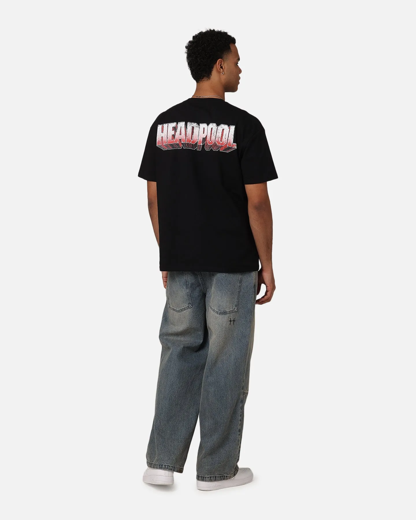 Goat Crew Marvel Deadpool Headpool Vintage T-Shirt Black Acidwash sold by Culture Kings product image thumbnail 4