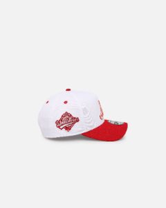 New Era Atlanta Braves 'Satin Blaze' 9FORTY A-Frame Snapback White/Scarlet sold by Culture Kings