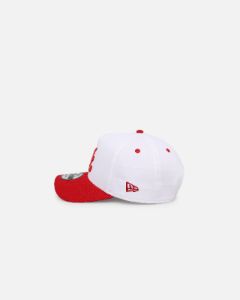 New Era Atlanta Braves 'Satin Blaze' 9FORTY A-Frame Snapback White/Scarlet sold by Culture Kings