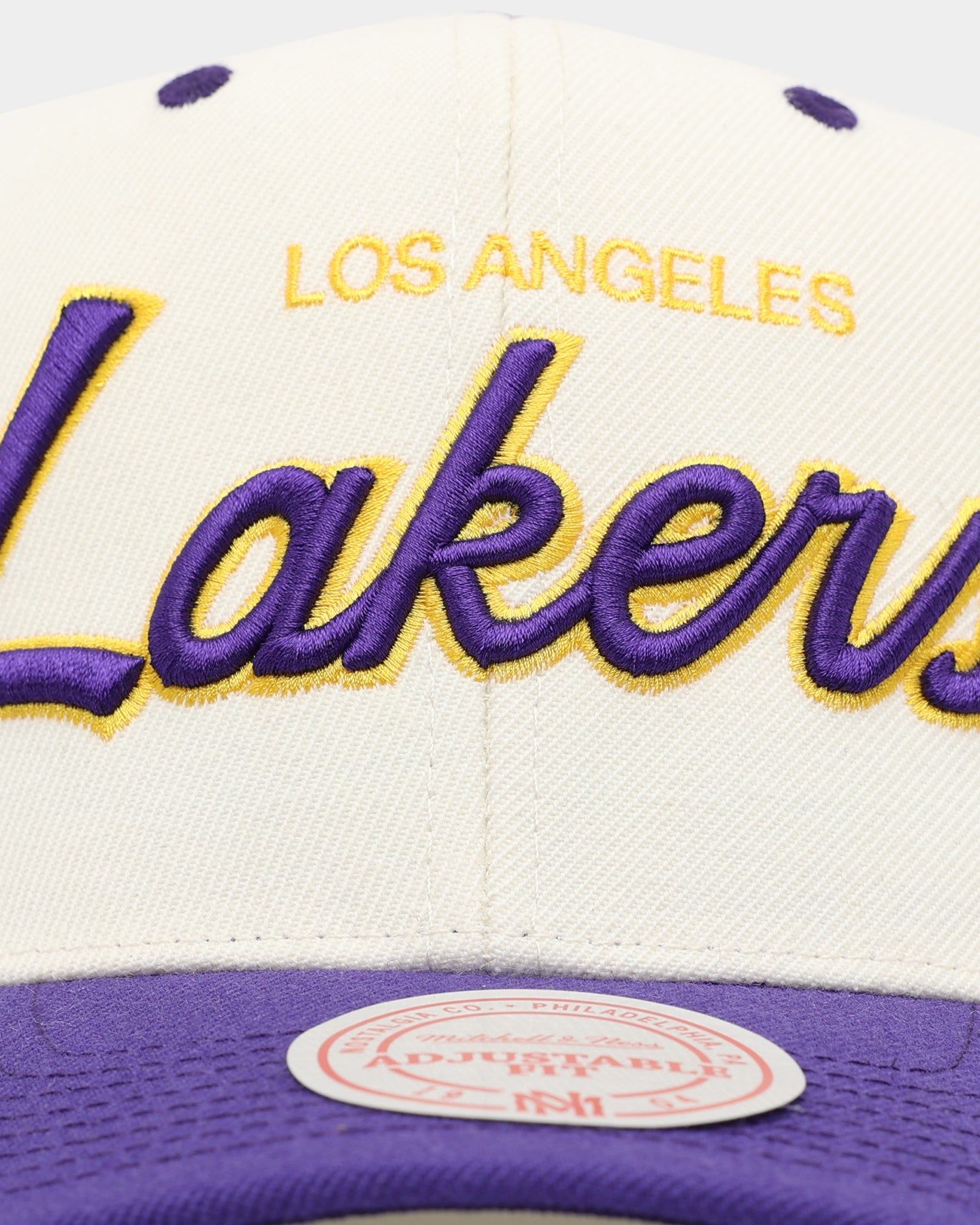 Mitchell & Ness Los Angeles Lakers Team Script OG Snapback Vintage Cream sold by Culture Kings product image thumbnail 5