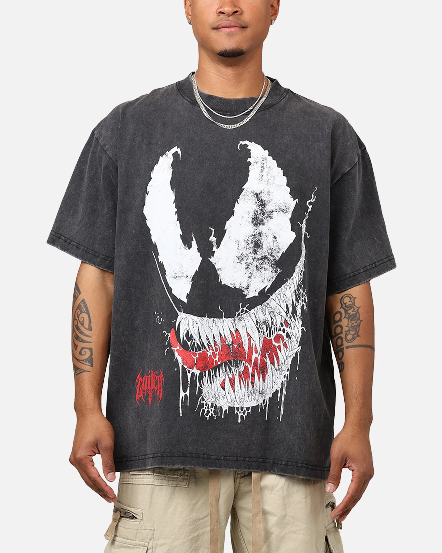 Marvel Spider-Man Venom T-Shirt Black Acidwash sold by Culture Kings