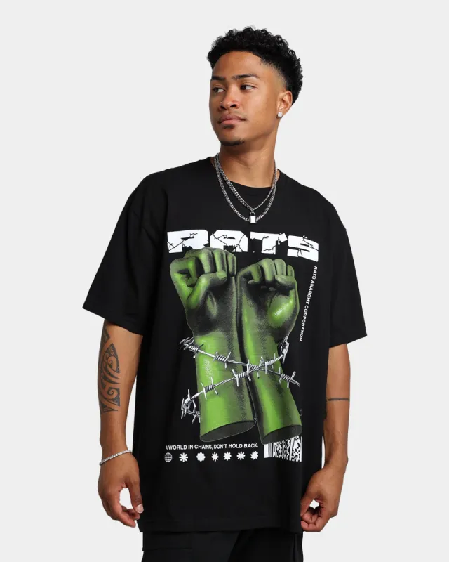 Rats Get Fat Throwing Hands T-Shirt Black sold by Culture Kings