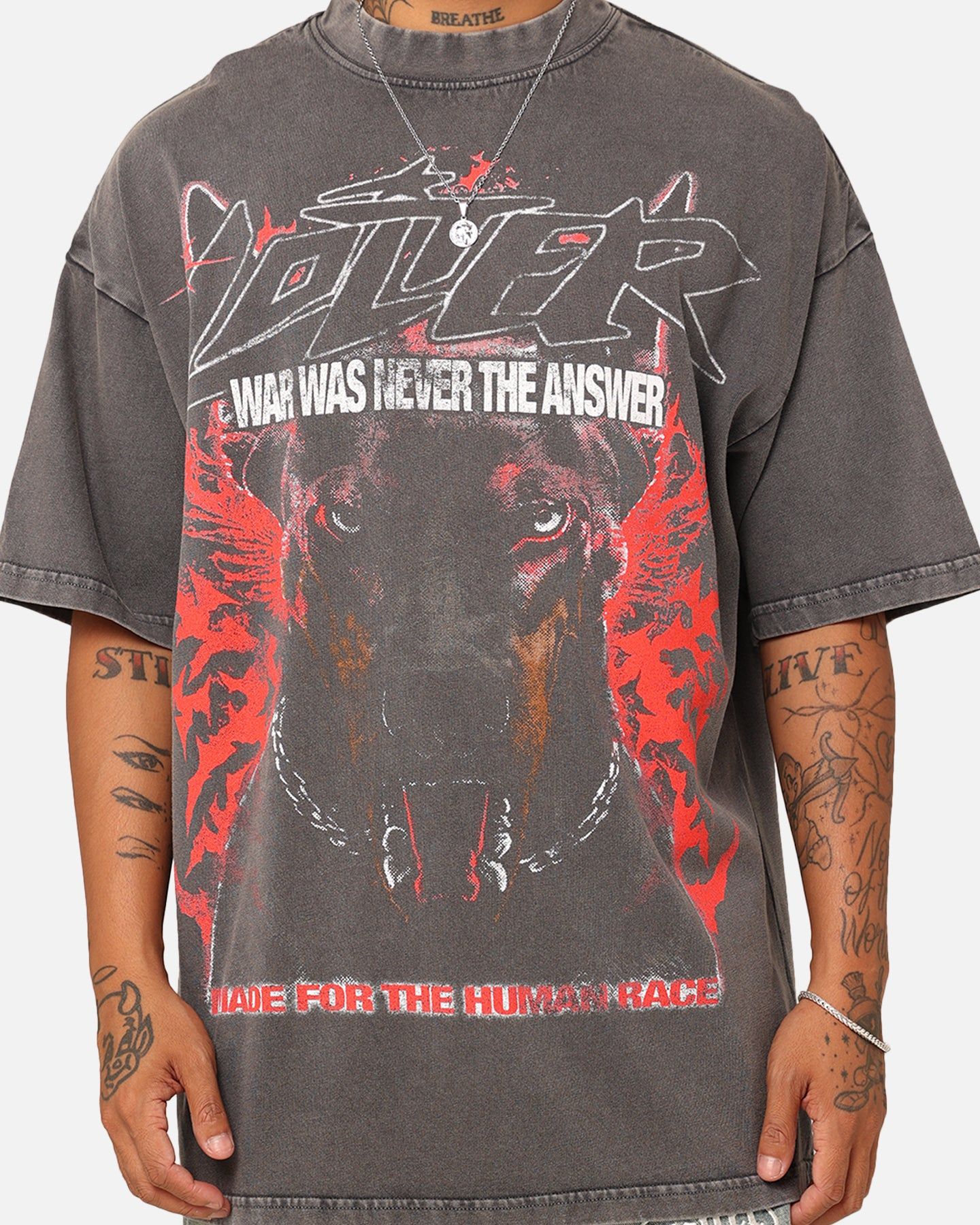 Loiter Dog Tag Oversized T-Shirt Charcoal Grey sold by Culture Kings product image thumbnail 4