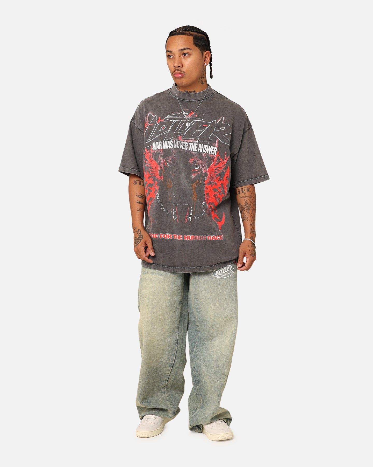 Loiter Dog Tag Oversized T-Shirt Charcoal Grey sold by Culture Kings product image thumbnail 3