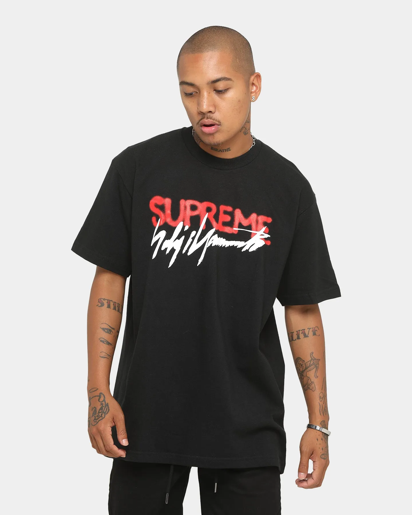 Supreme Supreme X Yohji Yamamoto Logo T-Shirt Black sold by Culture Kings