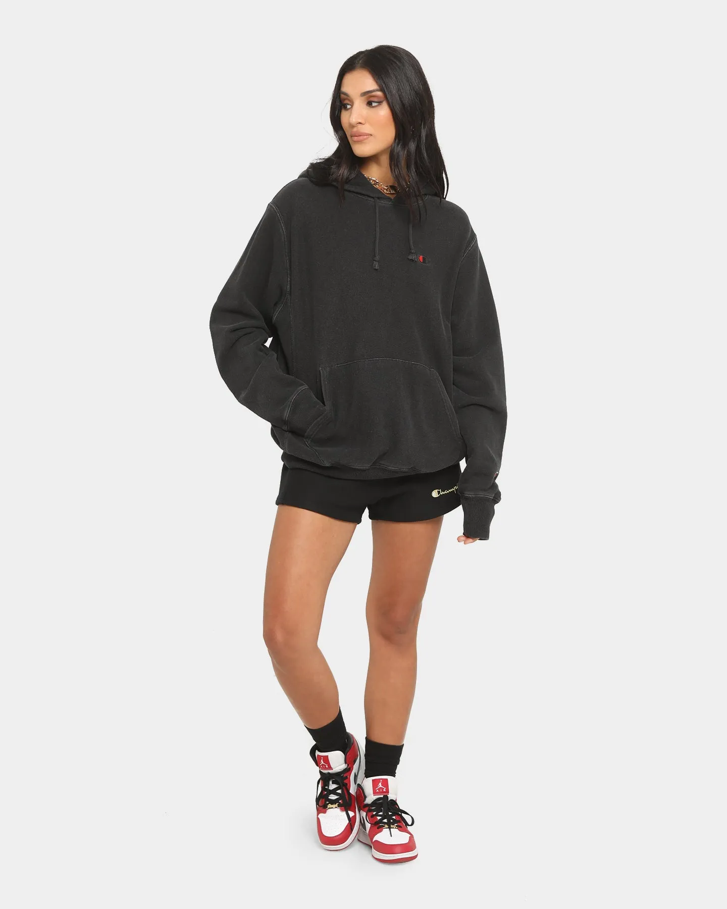 Champion Rebound Rev Weave French Terry Hoodie Washed Black sold by Culture Kings product image thumbnail 2