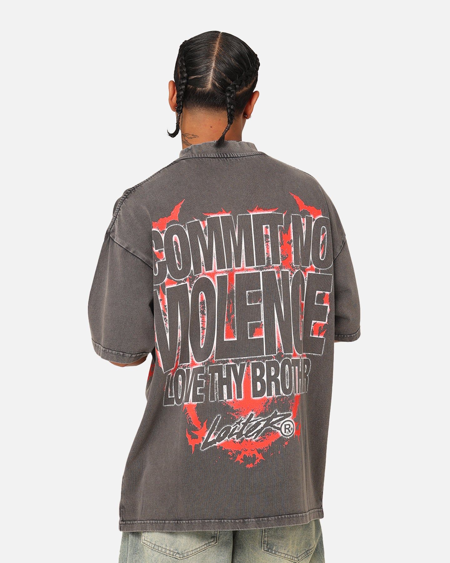 Loiter Dog Tag Oversized T-Shirt Charcoal Grey sold by Culture Kings product image thumbnail 2