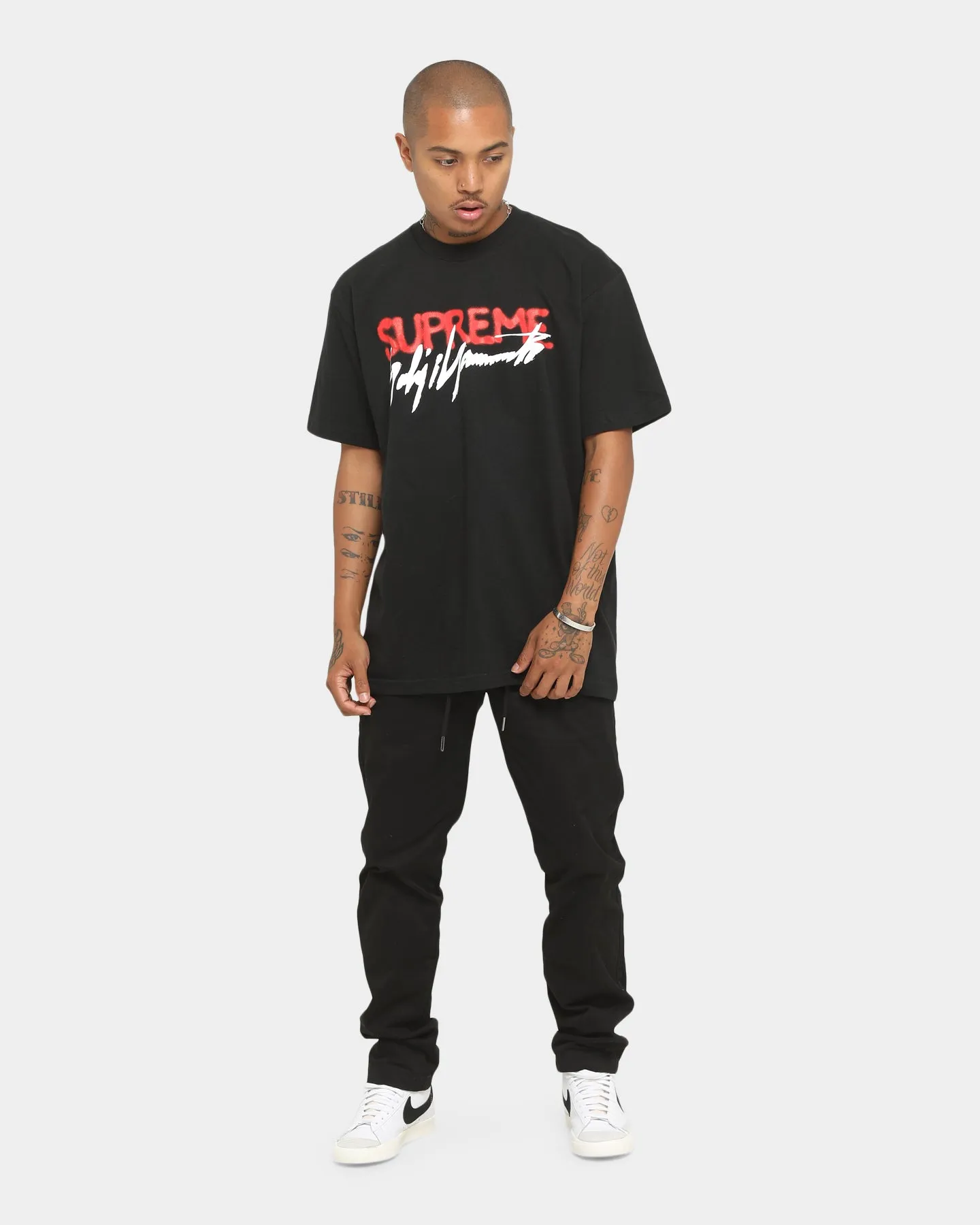 Supreme Supreme X Yohji Yamamoto Logo T-Shirt Black sold by Culture Kings product image thumbnail 2
