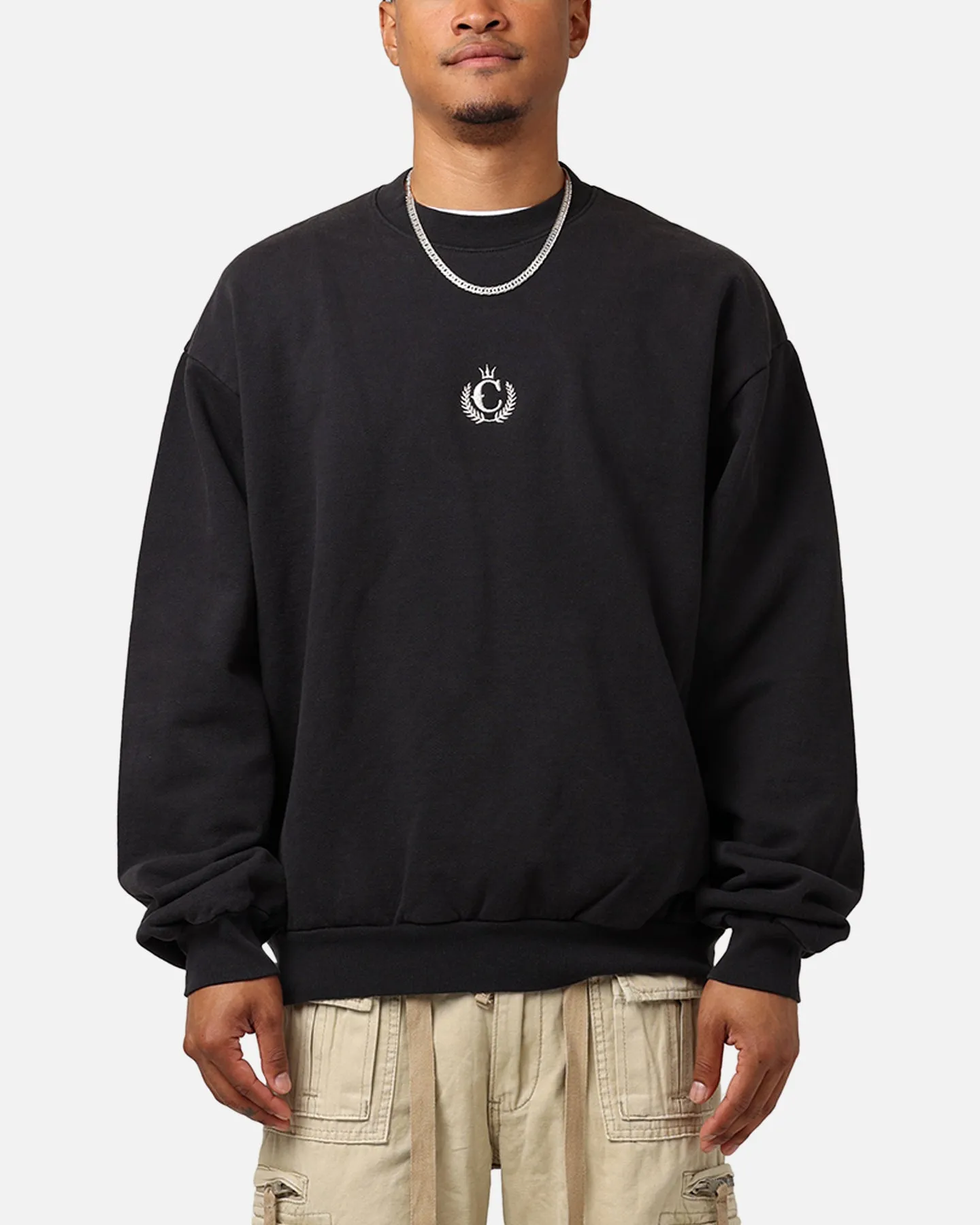 Culture Kings CK Embroidered Crewneck Off Black sold by Culture Kings
