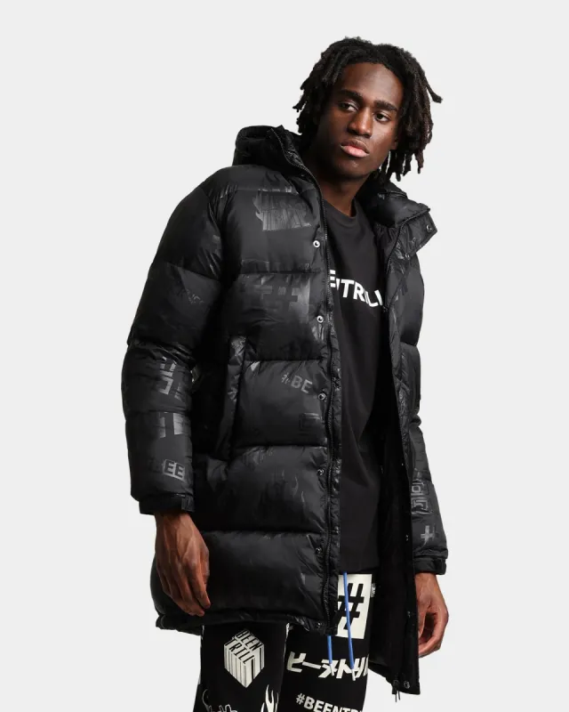 BEENTRILL Logo All Over Puffer Jacket Black/Reflective sold by Culture Kings