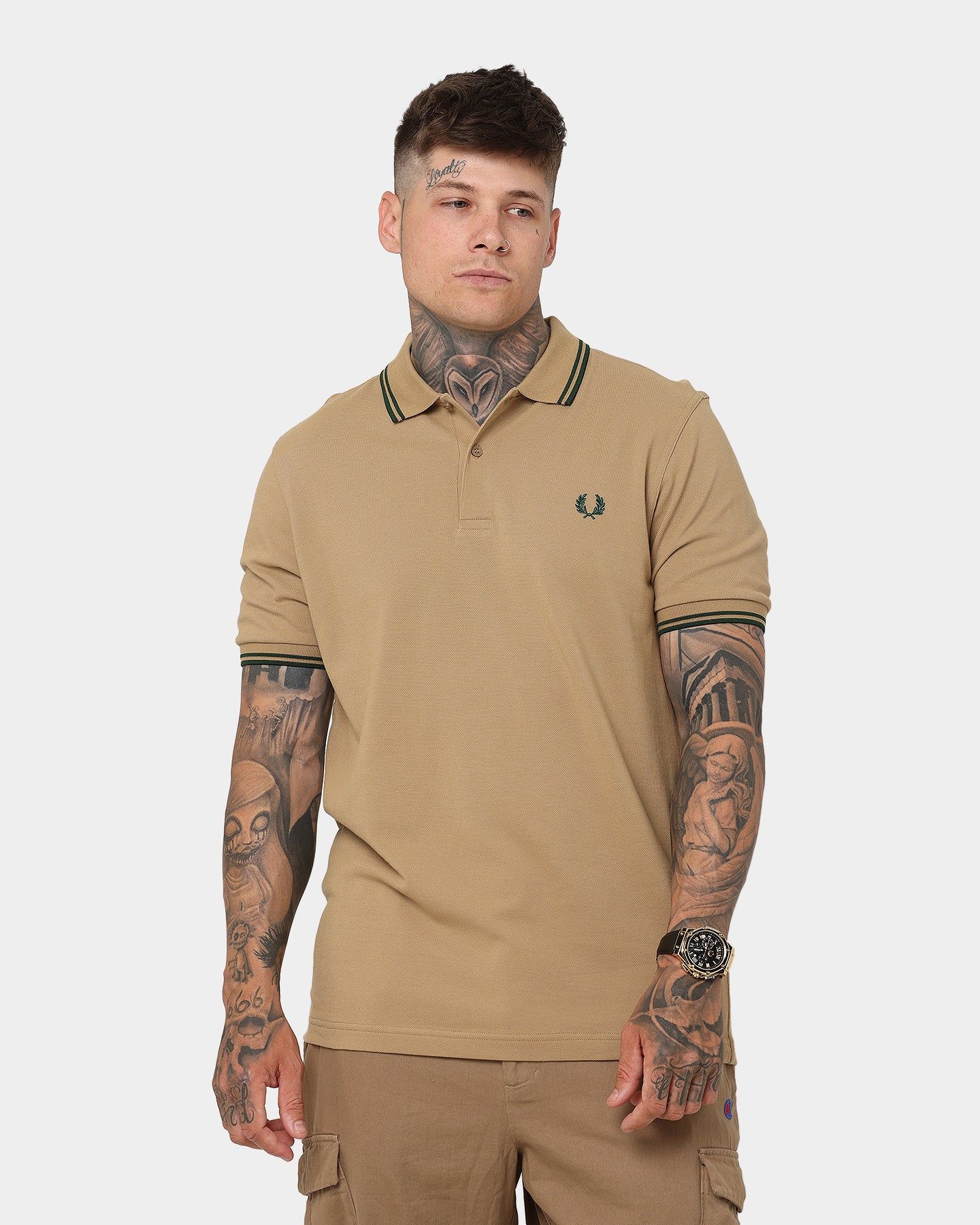 Fred Perry Twin Tipped Fred Perry Shirt Warm Stone sold by Culture Kings