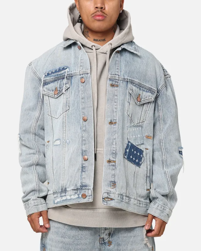 Ksubi X Patty Mills Collab Collection Oh G Mills Repair Denim Jacket Denim sold by Culture Kings