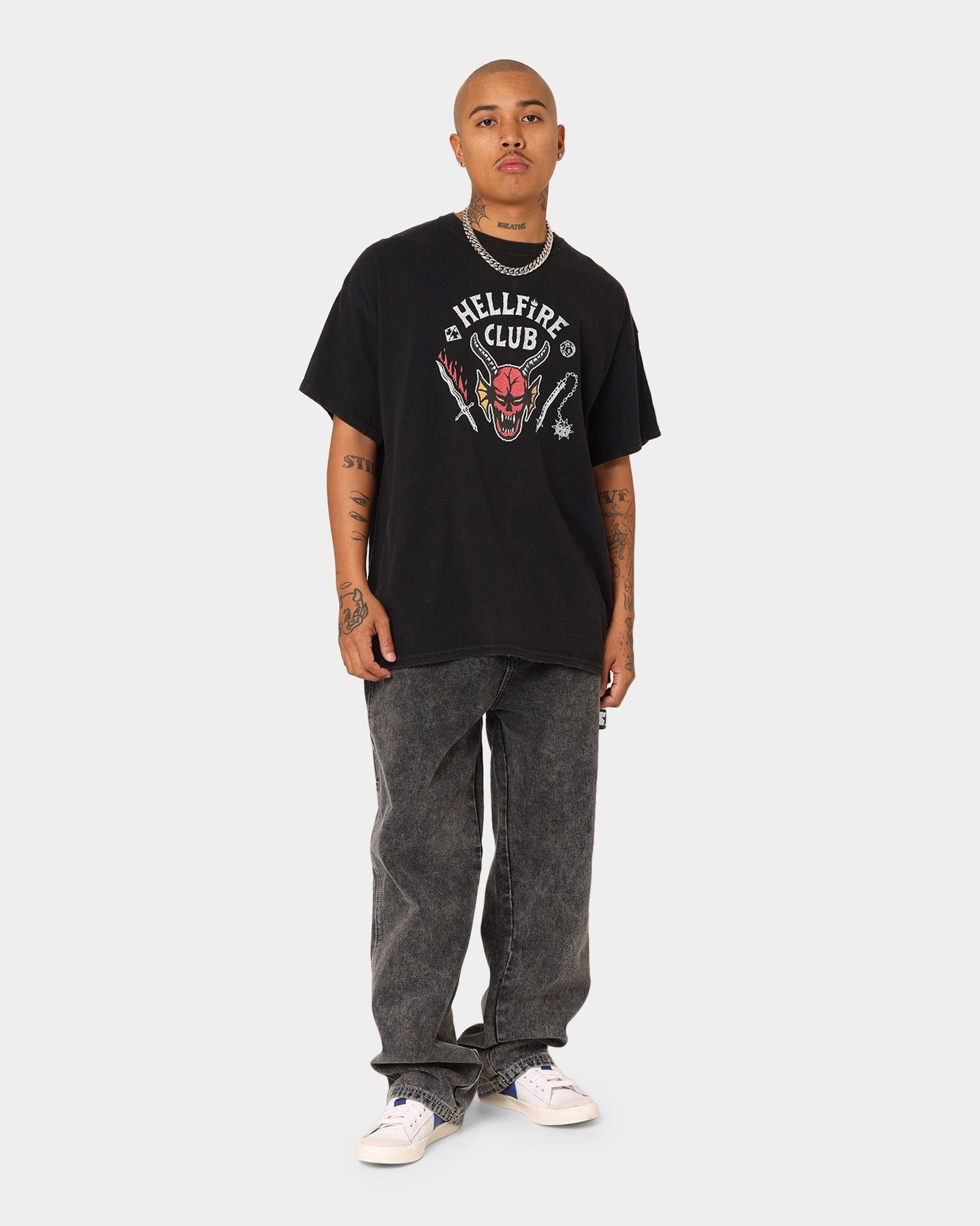 Goat Crew Goat Crew X Stranger Things Hellfire Club Vintage T-Shirt Washed Black sold by Culture Kings product image thumbnail 2