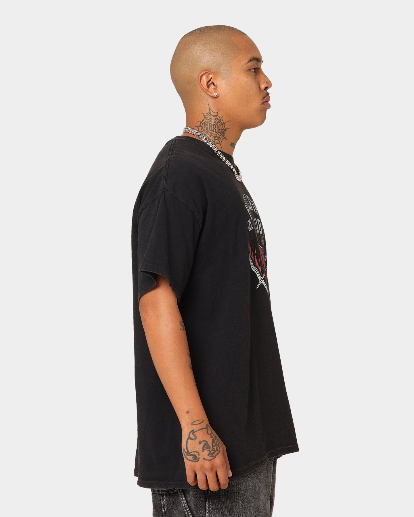 Goat Crew Goat Crew X Stranger Things Hellfire Club Vintage T-Shirt Washed Black sold by Culture Kings product image thumbnail 5